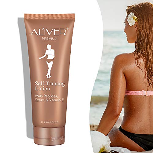 Crema Bronceadora Crema Hidratante de Auto Bronceado Loción Biológica y Natural de Desarrollando un Hale y Bronceado Rastros Sin Oro en el Cuerpo de la Cara 100 ml