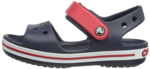 Crocs Crocband Sandal Kids, Sandalias Unisex Niños, Azul (Navy/Red), 28/29 EU