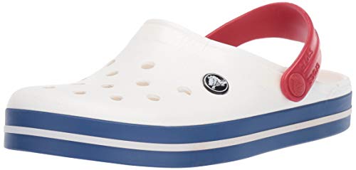 Crocs Crocband U, Zuecos Unisex Adulto, Blanco (White-Blue Jean) 37-38 EU