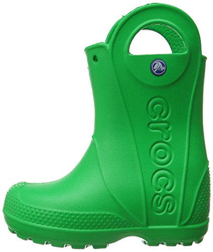 Crocs Handle It Rain Boot K, Botas de Agua Unisex Niños, Verde (Grass Green), 32/33 EU