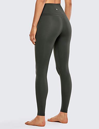 CRZ YOGA Mujer Mallas Deportivo Pantalón Elastico para Running Fitness-71cm Verde Oliva 36