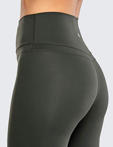 CRZ YOGA Mujer Mallas Deportivo Pantalón Elastico para Running Fitness-71cm Verde Oliva 36