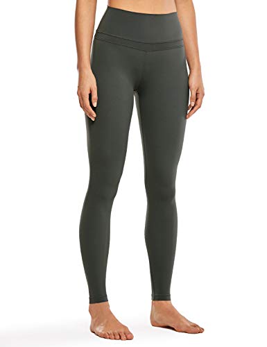 CRZ YOGA Mujer Mallas Deportivo Pantalón Elastico para Running Fitness-71cm Verde Oliva 36