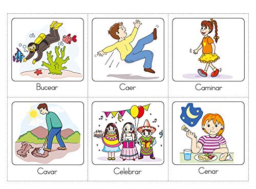 Cuaderno vocabulario visual: Acciones | Aprender Vocabulario Educación Primaria | tarjetas ilustradas con Acciones