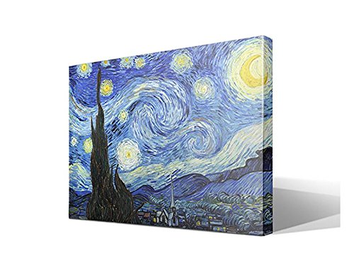 Cuadro Canvas La Noche Estrellada de Vincent Willem Van Gogh - Calidad HQ - 95 x 70