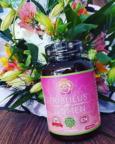 Cvetita Herbal,Tribulus para mujeres,120 Cápsulas Tribulus Terrestris búlgaro combinado con Maca Root y Siberian Ginseng Panax,Funcionamiento adecuado del sistema hormonal (120 cápsulas)