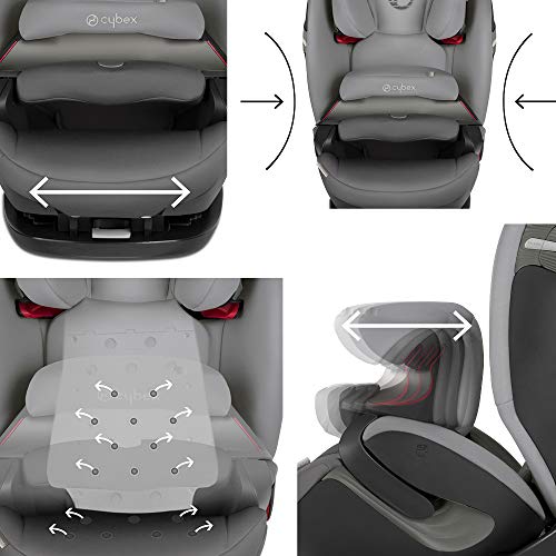 Cybex Gold Pallas S-Fix - Silla de coche 2 en 1  para coches con y sin Isofix, Grupo 1/2/3 (9-36 kg), Desde los 9 meses hasta los 12 años aprox., Colección Color 2018, Gris (Manhattan Grey)