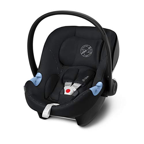 Cybex Gold - Portabebé Aton M, en contra de la marcha, incluye reductor para recién nacido, desde el nacimiento hasta aprox. 18 meses, max. 13 kg, urban black