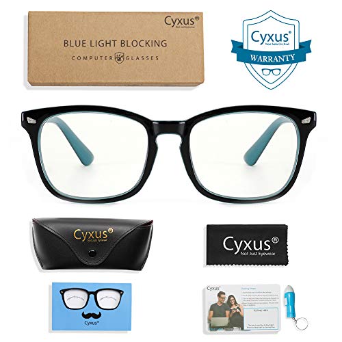 Cyxus Gafas con Filtro de luz Azul bloqueo de luz azul, Gafas con Filtro - Anti Luz Azul para Ordenador, Anti-reflejantes para Hombre y Mujer