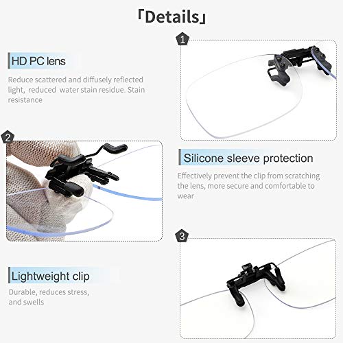 Cyxus [transparente lente filtro de luz azul gafas Clip en la computadora gafas Unisexo（Hombres/Mujeres