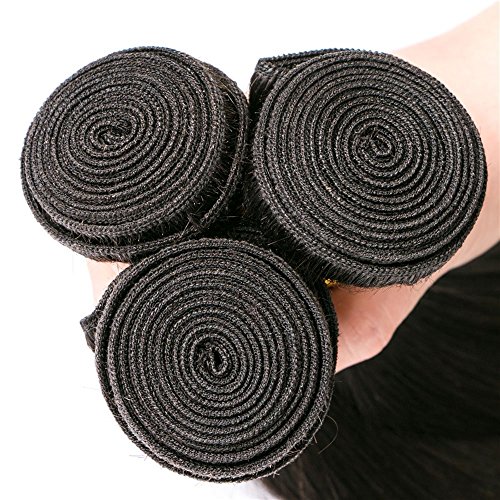 Dai Weier Cabello Virgen Brasileño Recto De 3 Paquetes Trama Remy La Extensión Más Corta 300g Sedoso Negro Natural Grade 8A Uk 8 10 12 Pulgadas