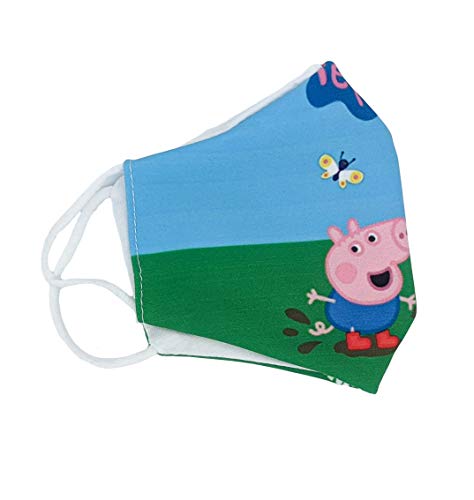 DARK DIAMOND - Funda Infantil Peppa Pig- de Doble Capa higiénica, Lavable y Reutilizable - Tamaño niños.