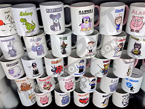 De regalo con mensaje personalizado - taza tamaño grande sello de bolas decorativas de Navidad (de nieve de Navidad diseño de, blanco) - nombre personalizable para/de mensaje tu taza diseño de - de punta de bola