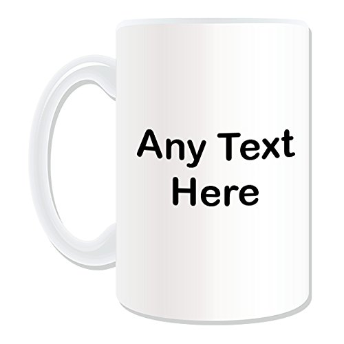 De regalo con mensaje personalizado - taza tamaño grande sello de bolas decorativas de Navidad (de nieve de Navidad diseño de, blanco) - nombre personalizable para/de mensaje tu taza diseño de - de punta de bola