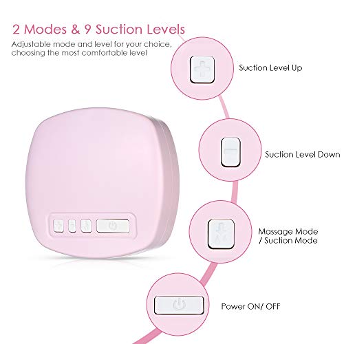 Decdeal Sacaleches Eléctrico Recargable Doble Portátil con Masaje y Succión 2 Modos 9 Niveles Extractor de Leche Silencioso Ajustable Seguro para Viajes de Oficina en Casa