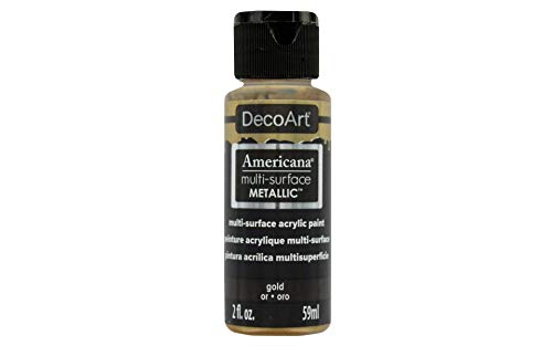 DecoArt Americana - Pintura para botellas (3 x 3 x 7 cm), color dorado