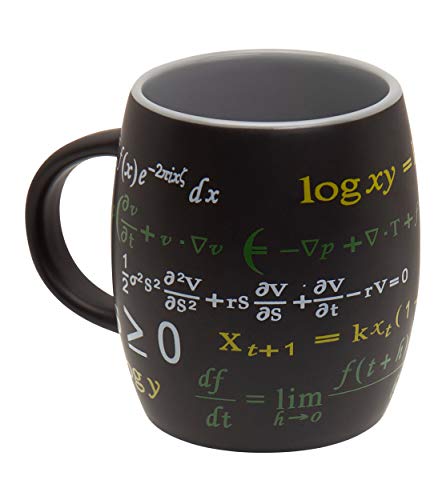 Decodyne Taza de matemáticas, 15 onzas Taza de café con famosas fórmulas matemáticas