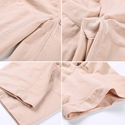 DELIMIRA Pantalones Moldeadores Braguitas Reductoras Adelgazantes Tallas Grandes para Mujer Beige 44