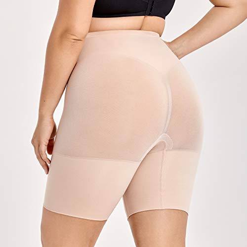 DELIMIRA Pantalones Moldeadores Braguitas Reductoras Adelgazantes Tallas Grandes para Mujer Beige 44