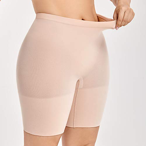 DELIMIRA Pantalones Moldeadores Braguitas Reductoras Adelgazantes Tallas Grandes para Mujer Beige 44