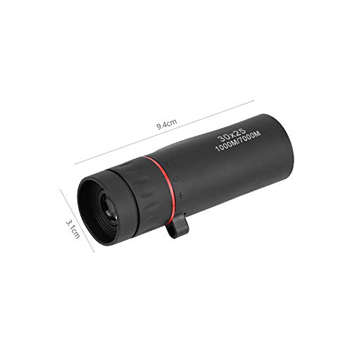 .Demason Mini Telescopio Monocular, Telescopio para Móviles, 30×25, 8X, Negro, Monocular de Día y Noche, Pórtatil(94×31mm) Uso Diario, Observación de Animales Pequeños y Flora, Regalos para Niños