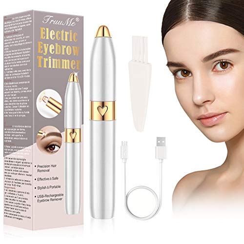 Depiladora Cejas Mujer, Eléctrica Depiladora Cejas, Eyebrow Trimmer, Recortador Cejas, Removedor de pelo Sin Dolor de La Ceja, Removedor de Pelo Eléctrico Recargable de la Ceja Del USB/luz llevada