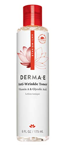 DERMA E Tóner antiarrugas con vitamina A ácido glicólico 6 oz