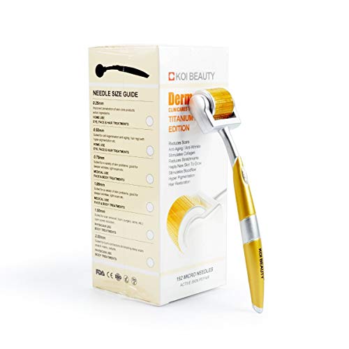 Dermaroller Derma Roller Rodillo dérmico 192 pines 1.5 mm Titanio para cara y cuerpo