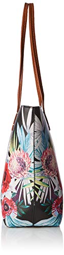 Desigual - Bag Oima Capri Zipper Women, Shoppers y bolsos de hombro Mujer, Negro, 13x28x30 cm (B x H T)