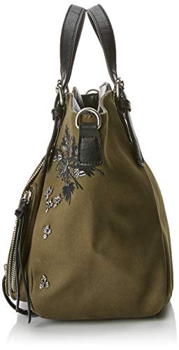 Desigual - Bols_carnaby Rotterdam, Shoppers y bolsos de hombro Mujer, Verde (Kaki), 15x30x31 cm (B x H T)