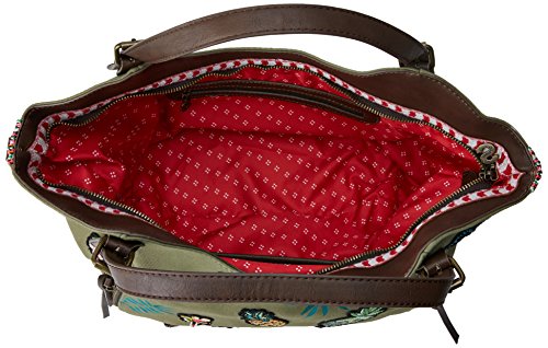 Desigual Bols_rotterdam Pinday, Bolso Mujer, Verde (Kaki),  30x15x31 cm (B x H x T)