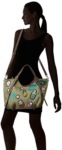 Desigual Bols_rotterdam Pinday, Bolso Mujer, Verde (Kaki),  30x15x31 cm (B x H x T)