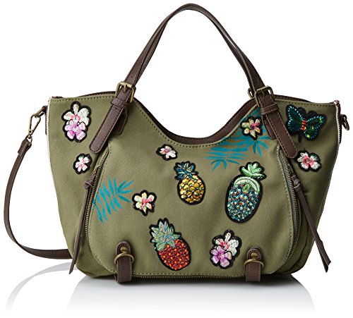 Desigual Bols_rotterdam Pinday, Bolso Mujer, Verde (Kaki),  30x15x31 cm (B x H x T)