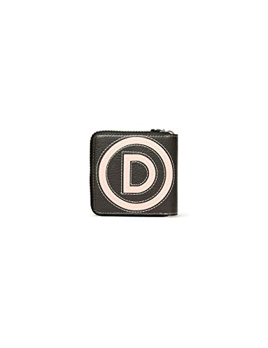 Desigual Mone_Logo Zip Square, Mini-Monedero de Patch en Logomanía para Mujer, Beige (Beige), 2x10x10 cm (B x H x T)