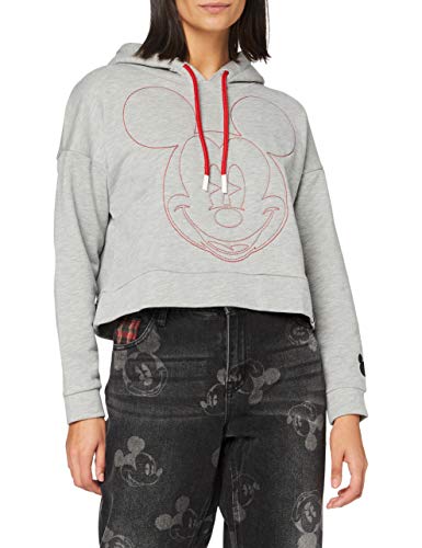 Desigual Sweat_Mickey Sudadera, Negro, L para Mujer