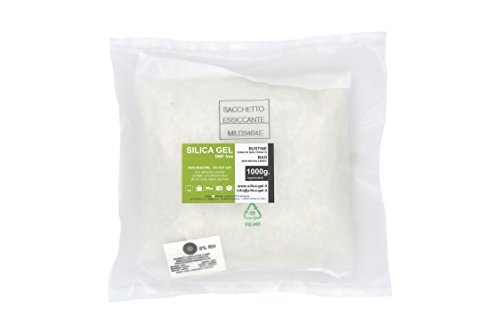 Disidry 1 x 1.000 gramos - BOLSAS DESECANTES DE GEL DE SÍLICE - Deshumidificador, regenerable - SILICA GEL