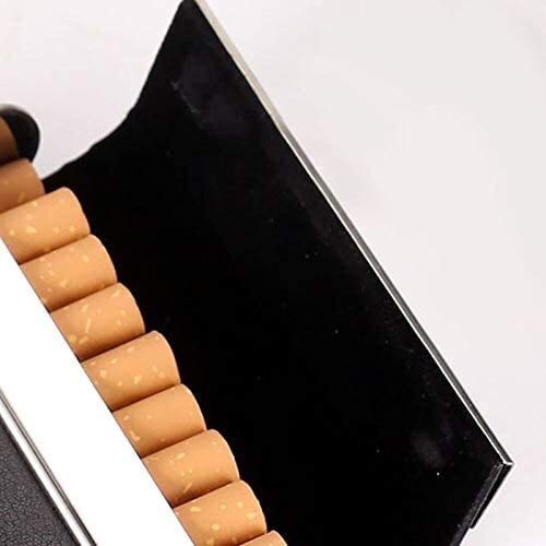 Dljyy Cigarrillos de Cuero del Caso, 20pcs Cigarrillo Tarjeta bancaria del envase del Caso Cajetilla de Tabaco Titular Mini Caja de almacenaje Padre Hombre Regalo del Amante Amigo (Color : Brown)