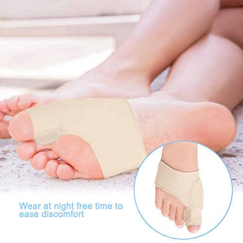 Doact Corrector de Juanetes, con Almohadilla de Gel y Separadore de Gel Dedo del Pie para Juanete Dedo pie Pie y Hallux Valgus Alivio del Dolor Adecuado Hombres y Mujeres