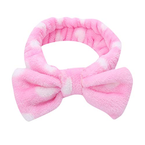 Dorical Diadema Moda Para Mujer Elástico Coral Vellón Bow-knot Sencillas Chicas Dulces Estilo Lindo Máscara De Maquillaje Banda Para El Cabello Headwear Accesorio