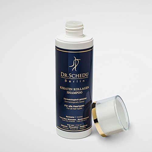 Dr. Schedu Berlin Champú de queratina y colágeno 200ml, contiene Minerales del Mar, Muerto Oligoelementos,sin silicona, made in Germany!