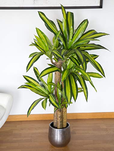 Dracena Artificial, Elaborados con los Mejores Materiales, Ideal para Decoracion de hogar (130 cm)