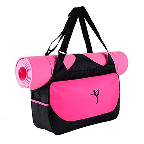 Drawihi 1PCS Yoga Bolsa Complejo Extra Grande de Yoga y Gimnasia (Rosa roja)