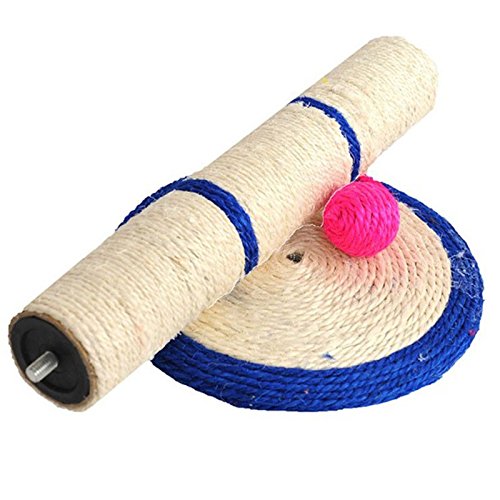 Ducomi® Miao - Columna para Uñas Gatos con Juegos de Pelota Cuerda Sisal Natural (Small)