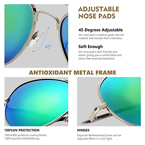 Duduma Lente Antirreflejante Completo UV400 Gafas de Sol con Diseño de Moda Retro Para Hombre y Para Mujer.