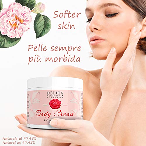 Dulàc - Body Cream - Crema corporal hidratante con flores de Tsubaki - 500 ml - Hidrata, reafirma y alisa tu piel - 97,95% natural - DELITA