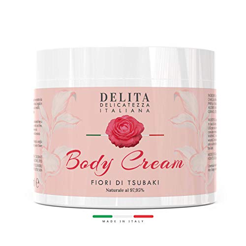 Dulàc - Body Cream - Crema corporal hidratante con flores de Tsubaki - 500 ml - Hidrata, reafirma y alisa tu piel - 97,95% natural - DELITA