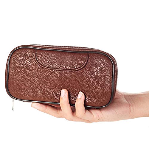 earlyad Bolsa De Cuero para Pipa, Embrague De Bolsa De Tubos De Cuero De PU Suave, Estuche Portátil para Pipa De Fumar Hierba, Bolsa De Pipa, Accesorios De Pipa Negro/Marrón Sale 2019