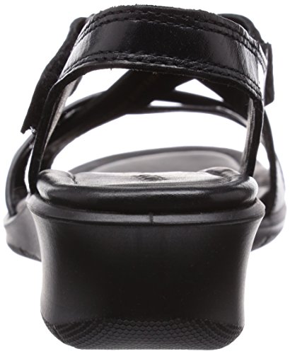 Ecco Felicia Sandal, Sandalias con Cuña para Mujer, Negro (BLACK/BLACK51707), 39 EU