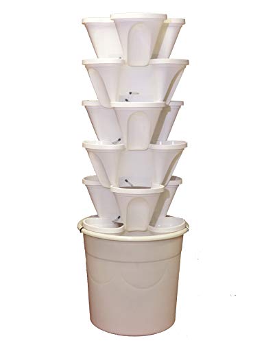 Ecogarden Irisana 72.EG11.B Mesa de Cultivo Vertical, Blanco, 34x34x120 cm