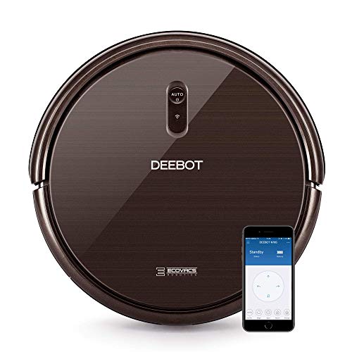 Ecovacs Deebot N79S - Robot Aspirador navegación aleatoria, App y Alexa, Wifi, 4 modos de limpieza, 2 niveles de succión, 60 dB, suelos duros y alfombras, detecta obstáculos y desniveles, negro